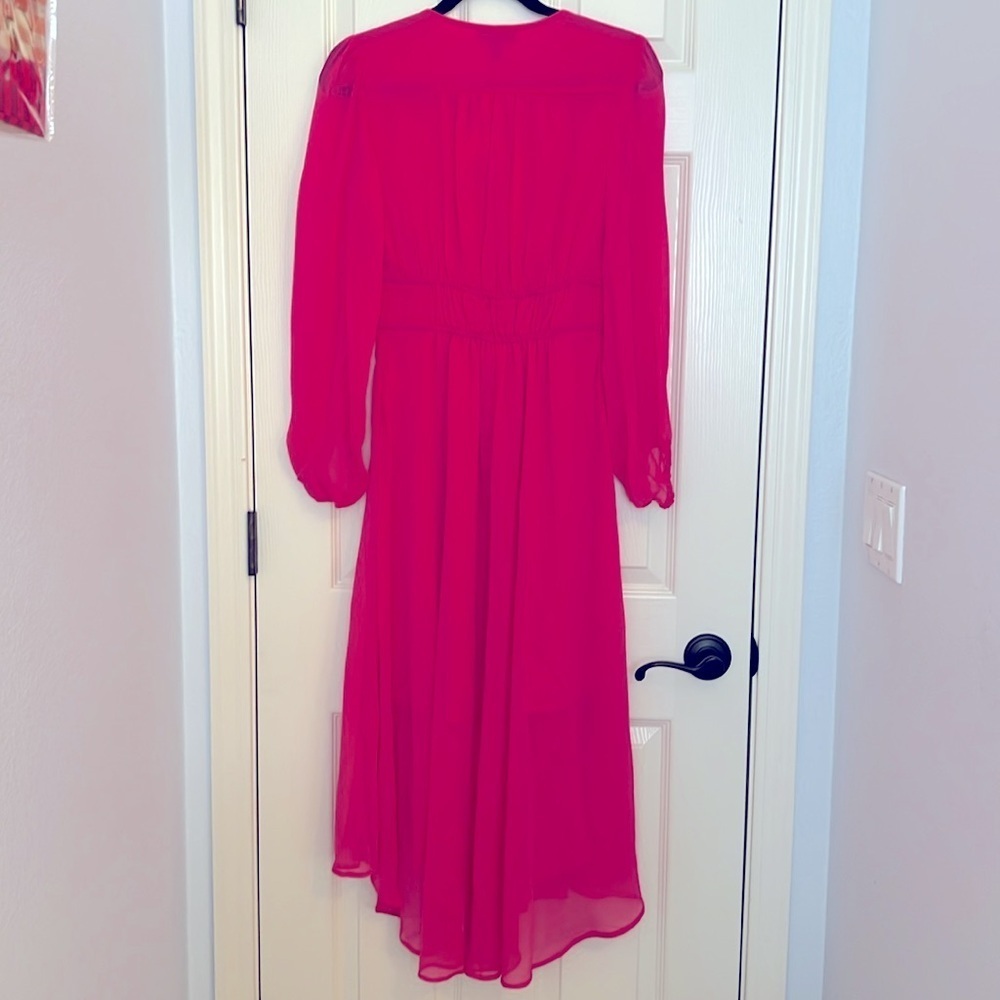 Jessica Simpson Hot Pink Plunge Maxi Dress - Picture 2 of 3